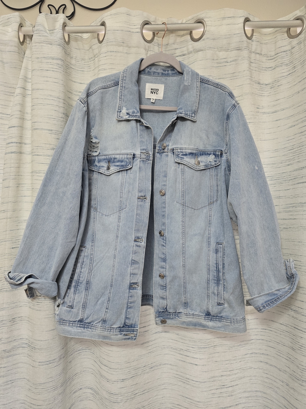 Relaxed Light Blue Denim Jacket by Metro NYC